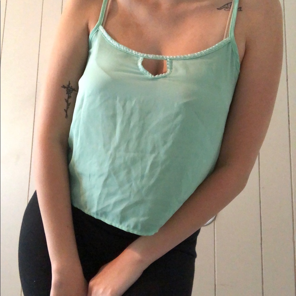 Mint green tank